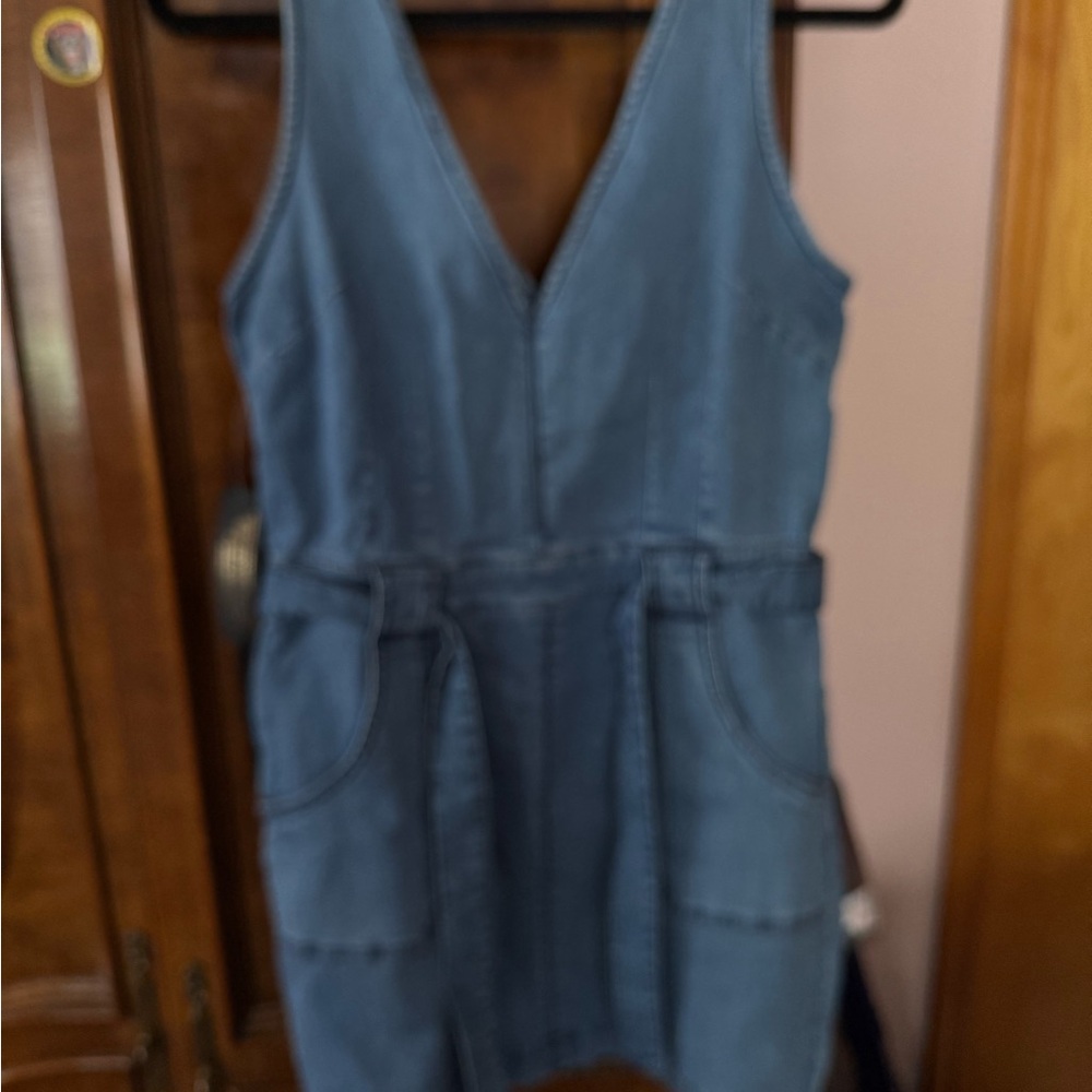 bebe Blue Denim Mini Dress